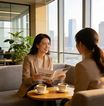 Consultants discussing a business plan